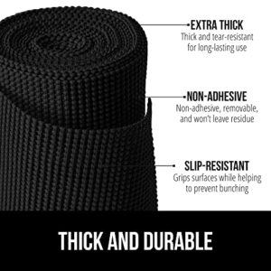 Gorilla Grip Drawer Liner and Under Sink Mat, Drawer Liner Size 12 in x 20 FT in Black, Non Adhesive, Under Sink Mat Size 24x30 in Black, 2 Item Bundle