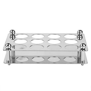 Yolispa Shot Glass Rack Stainless Steel Shot Glasses Holder Storage Drying Rack with 12 Holes Glass Holder