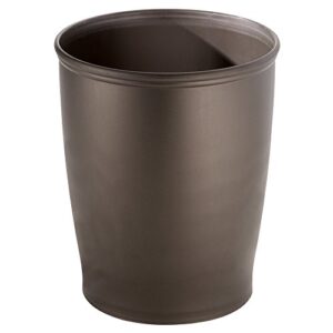 idesign round plastic waste basket the kent collection –, 8.35” x 8.35” x 10”, bronze