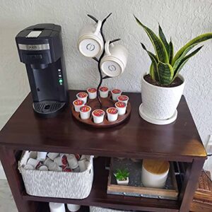 SASIDO Coffee Mug Tree and K Cup Holder, Coffee Cup Holder for Counter, Coffee Pod Holder with MugStorage Rack, Coffee Bar Decor Accessory & Kitchen Organizer, Gift for Coffee Lover, Black