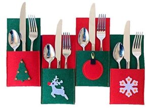 fannfare christmas party table decor silverware holders – 8 pack