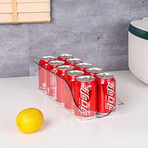 NC Can Drink Holder Storage & Dispenser Bin for Refrigerator, Freezer, Countertop, Cabinets & Pantry - Holds Up to 9 Cans (7oz) - Beverage & Canned Food Organizer