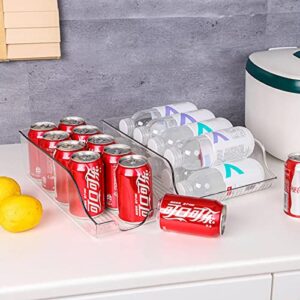 NC Can Drink Holder Storage & Dispenser Bin for Refrigerator, Freezer, Countertop, Cabinets & Pantry - Holds Up to 9 Cans (7oz) - Beverage & Canned Food Organizer