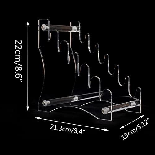 WANLIAN Knife Display Stand,Knife Holder Holds 6 knife,Acrylic Tabletop Knife Rack for Display Survival, Outdoor, EDC Mini Knife,dagger (6 layer stand, Transparent)