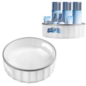 lazy susan 2 pack, upgraded 360° turntable storage containers organizer non-slip spice rack organizer for kitchen cabinet bathroom pantry fridge cupboard – 12” and 9”