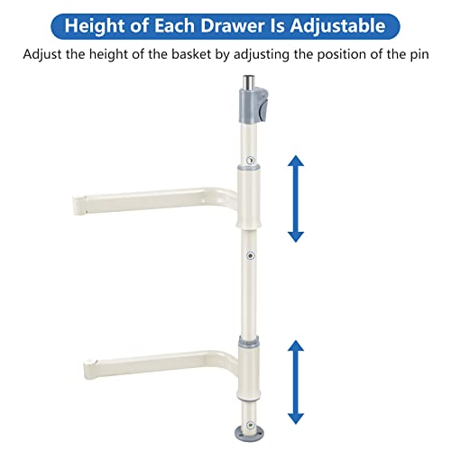 ROOMTEC Blind Corner Cabinet Pull Out Swing Left Shelves Kitchen Cabinet Organizer and Storage Corner Cabinet Organizer 2-Shelf Soft Close Lazy Susan Pantry Blind Pull Out Cabinet Organizer