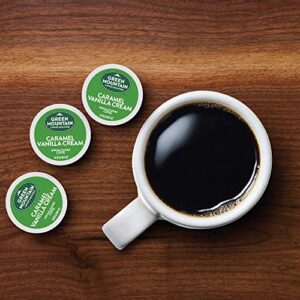 Green Mountain Coffee Roasters Caramel Vanilla Cream, Single-Serve Keurig K-Cup Pods, Flavored Light Roast Coffee Pods, 32 Count