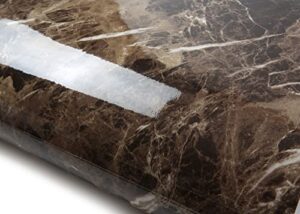 roserosa peel and stick pvc marble self-adhesive wallpaper covering counter top shelf liner emperador (pgs4020 : 2.00 feet x 6.56 feet)