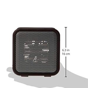 Amazon Basics 500-Watt Ceramic Small Space Personal Mini Heater - Black