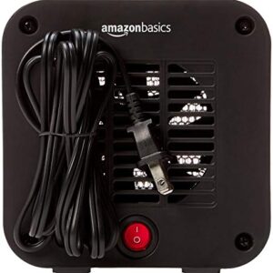 Amazon Basics 500-Watt Ceramic Small Space Personal Mini Heater - Black