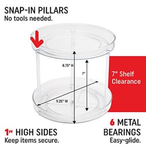 Dial Industries, Inc. Lazy Susan Turntable Organizer, Double Tier, 9 Inch