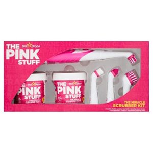stardrops – the pink stuff – the miracle scrubber kit – 2 tubs of the miracle cleaning paste with electric scrubber tool and 4 cleaning brush heads