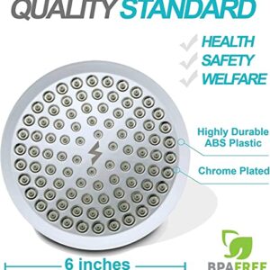 SparkPod Shower Head - High Pressure Rain - Luxury Modern Chrome Look - Tool-less 1-Min Installation - Adjustable Replacement for Your Bathroom Shower Heads (Luxury Polished Chrome, 6 Inch Round)