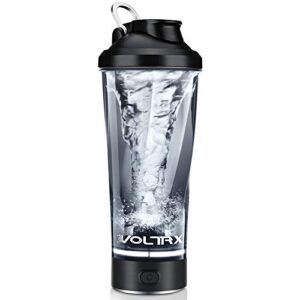 voltrx premium electric protein shaker bottle, made with tritan – bpa free – 24 oz vortex portable mixer cup/usb c rechargeable shaker cups for protein shakes