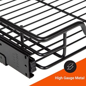 Hold N’ Storage Pull Out Cabinet Drawer Organizer, Heavy Duty-with 5 Year Limited Warranty- Slide Out Shelves, -14”W x 21”D - Requires At Least a 15-1/4” Cabinet Opening, Steel Metal, Black Finish