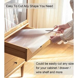 Shelf Liner Cabinet Pad Cabinet Liners ​Non Slip Waterproof Clear Kitchen Drawer Non Adhesive Mat for Fridge, Dresser, Wire Shelf, Toolbox, Cupboard, Pantry, Storage and Desk (17.7 Inch X 59 Inch)