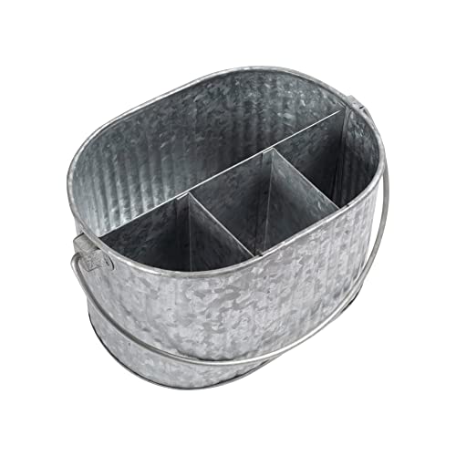 CLEENTABLE utensil caddy for parties, utensil caddy for countertop, kitchen utensil caddy, plate and utensil caddy - picnic utensil caddy, kitchen utensil caddy for countertop - 10 Inches (Grey)