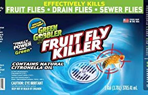 Green Gobbler Fruit Fly Goodbye Gel Drain Treatment | Drain Fly Killer | Fruit Fly Killer | Drain Flies Treatment | Fruit Flies Treatment | Drain Fly & Fruit Fly Eliminator (1 Gallon)