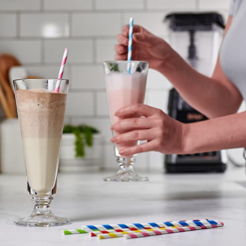 Paper Drinking Straws [200 Pack] 100% Biodegradable - Assorted Colors