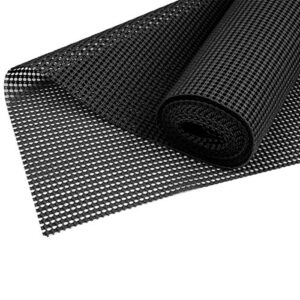 drawer and shelf liner non adhesive 17.5 inch x 10 ft grip liners for kitchen drawers shelves cabinets black