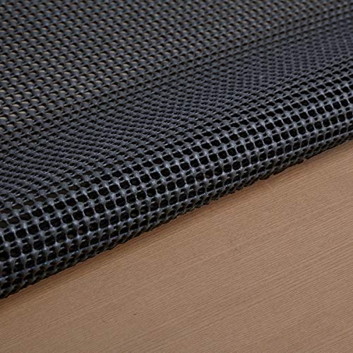 Drawer and Shelf Liner Non Adhesive 17.5 Inch x 10 FT Grip Liners for Kitchen Drawers Shelves Cabinets Black