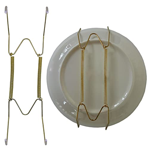 Xinlinke 10 Pcs 10 Inch Large Size Invisible Plate Wire Hanger Wall Holders with Protective Rubber Cover for 9" to 11" Decorative Tray