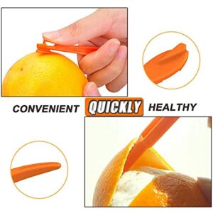 Orange Peeler tools Plastic Orange Peeler Citrus Remover Easy Open Citrus Lemon Citrus Peel Cutter Vegetable Slicer Fruit Tools Kitchen Gadgets (Orange 2 Pack)