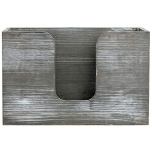 MyGift Rustic Graywashed Solid Wood Bathroom Paper Towel Holder Wall Mount Refillable Hand Towel Dispenser