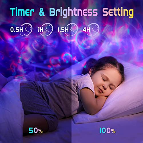 One Fire Galaxy Projector for Bedroom, White Noise Galaxy Light, Remote Timer Star Projector, Bluetooth Music Night Light Projector for Kids Teen Adult Bedroom Decor