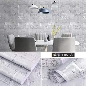 HOYOYO 17.8 x 118 Inches Self-Adhesive Liner Paper, Removable Shelf Liner Wall Stickers Dresser Drawer Peel Stick Kitchen Home Decor,Grey Brick English Litter
