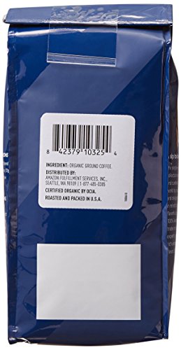 AmazonFresh Organic Fair Trade Peru Ground Coffee, Medium Roast, 12 Ounce