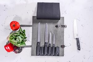 chefs professional knife roll bag durable safe knife roll knife carrying case with handle portable knife bags for chefs knife roll or tool pouch, knife bag only