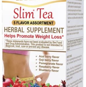 Hyleys Slim Tea 5 Flavor Assortment - Weight Loss Herbal Supplement Cleanse and Detox - 25 Tea Bags (1 Pack)