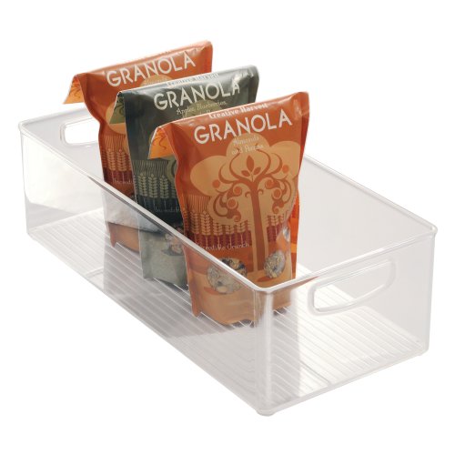 InterDesign Cabinet/Kitchen Binz Kitchen Storage Container, Extra Large Plastic Storage Boxes for The Fridge, Freezer or Pantry, Clear