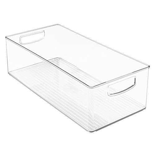 InterDesign Cabinet/Kitchen Binz Kitchen Storage Container, Extra Large Plastic Storage Boxes for The Fridge, Freezer or Pantry, Clear