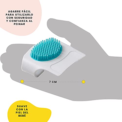 Safety 1st Cradle Cap Brush and Comb , White/Blue