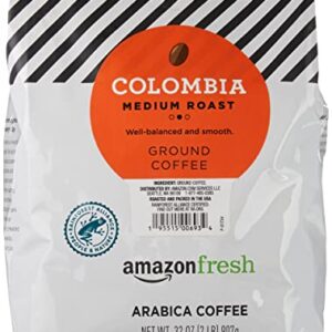 AmazonFresh Colombia Ground Coffee, Medium Roast, 32 Ounce