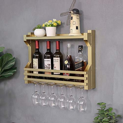 PIBM Stylish Simplicity Wine Shelf European Wrought Iron Wine Rack, Wall Hanging Wine Rack, Creative Restaurant Decoration Wine Cabinet, White , 80 cm