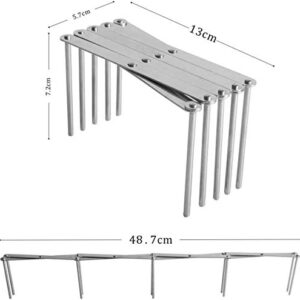 DRNKS Kitchen Utensil Organizer Stainless Steel Spoon Holder Storage Rack Pot Lid Plate Holder Rack 4 Sectional Adjustable Extended Suitable for Kitchen
