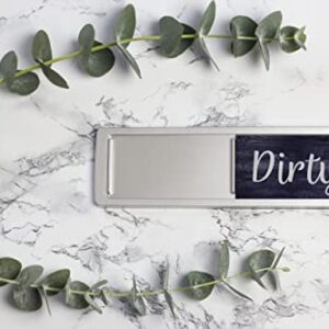 Dishwasher Magnet Clean Dirty Sign, Strong Clean Dirty Magnet for Dishwasher, Universal Dirty Clean Dishwasher Magnet Indicator for Kitchen Organization, Slide Rustic Farmhouse Black and White Wood