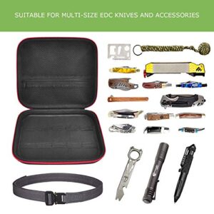 2 Pcs Knife Case for Pocket Knives, Displaying Storage Box and Carrying Organizer for Survival, Tactical, Outdoor, EDC Mini Knife