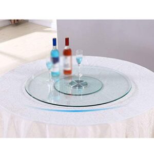 Even Tempered Glass Rotating Tray, Lazy Susan Turntable, Display Rotating Plate, Table Dish Revolving/Rotating Stand, Aluminum Alloy Bearing, Silent/Smooth/Not Easy to Dump
