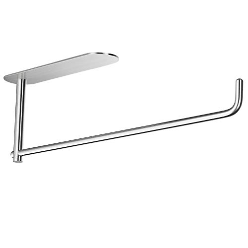 Taozun Under Cabinet Paper Towel Holder - Self Adhesive Paper Towel Rack for Kitchen, SUS304 Stainless Steel