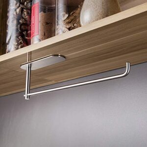 Taozun Under Cabinet Paper Towel Holder - Self Adhesive Paper Towel Rack for Kitchen, SUS304 Stainless Steel