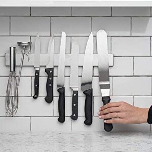 Modern Innovations 16 Inch Stainless Steel Magnetic Knife Bar with Multi-Purpose Functionality as a Knife Holder, Knife Strip, Magnetic Tool Organizer, Art Supply Organizer & Home Organizer