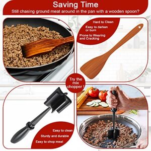 Meat Chopper, Hamburger Chopper, Premium Heat Resistant Masher and Smasher for Hamburger Meat, Ground Beef, Ground Turkey and More, Nylon Ground Beef Chopper Tool and Meat Fork, Non Stick Mix Chopper