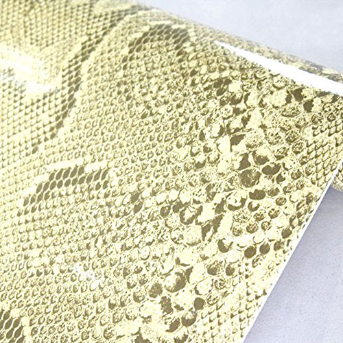 Yifely Snake Skin Print Tabletop Protect Paper Self-Adhesive Shelf Liner Makeup Cabinet Decor 17.7 Inch by 9.8 Feet