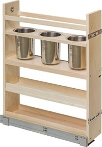 century components cascan55pf kitchen base cabinet pull-out canister organizer – 5-7/8″w x 26-3/4″h x 21-1/2″d – baltic birch – blum soft close slides