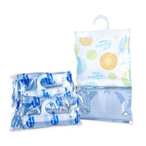 DampRid Hanging Bag, Moisture Absorber, 1 box of 3 bag (16 oz. each bag.), Blue