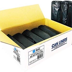 Reli. SuperValue 40-45 Gallon Trash Bags (250 Count Bulk), Made in USA | Black Large Garbage Bags - 40 Gallon - 42 Gallon - 44 Gallon - 45 Gallon Large Trash Bag Can Liners 40-45 Gal Capacity